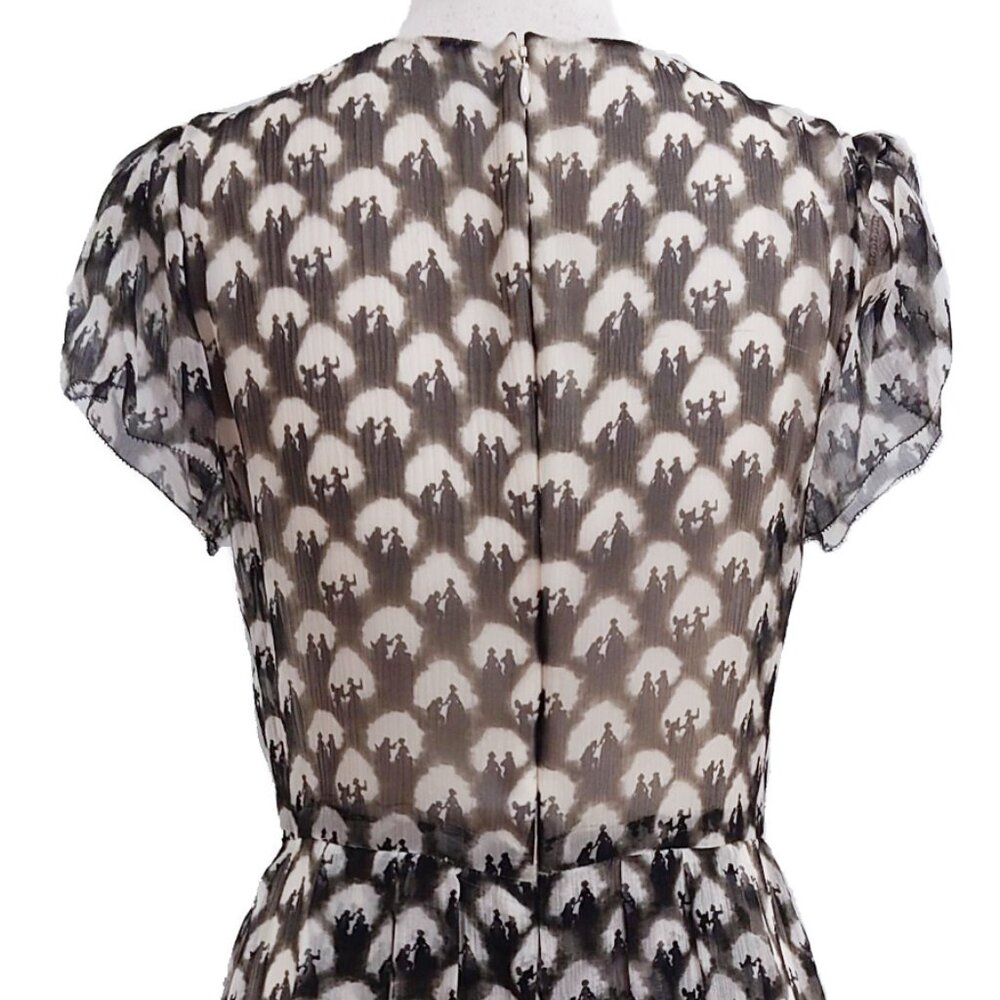 Jason Wu 100% Silk Victorian Couple Short-Sleeve Dress - Picture 5 of 9